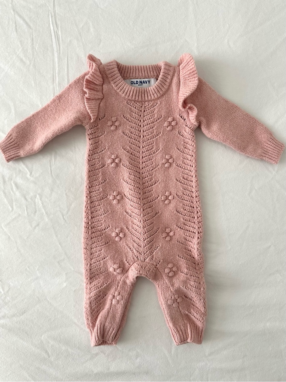Old Navy Pink Ruffled Sweater Onesie
